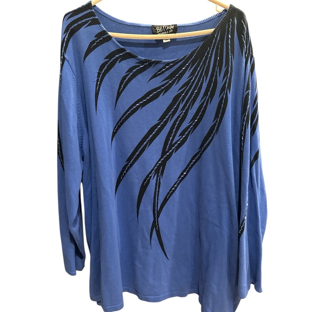Bob Mackie wearable art size 3X lightweight sweater